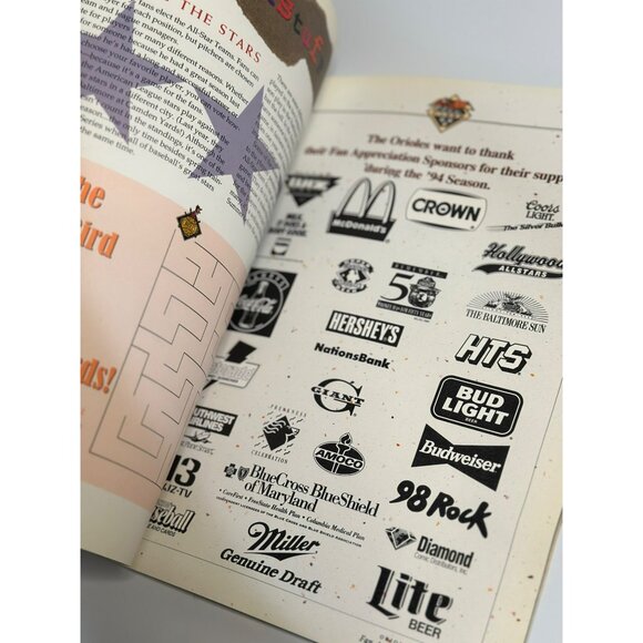 VTG 1994 Baltimore Orioles Game Day Magazine | Rafael Palmeiro Cover Baseball - Picture 6 of 7